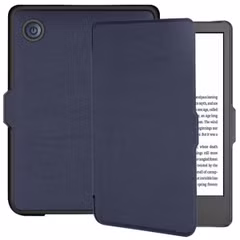imoshion Étui de liseuse portefeuille Slim Hard Kobo Clara 2E / Tolino Shine 4 - Bleu foncé
