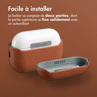 Accezz Coque en cuir véritable  Apple AirPods Pro 2 - Cognac