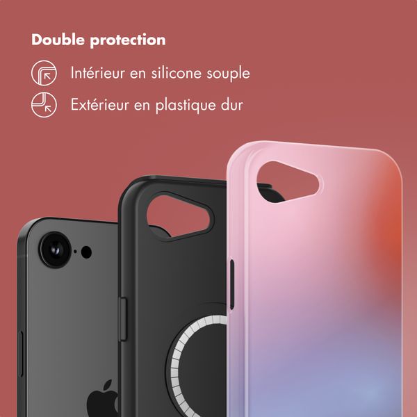 Selencia Coque arrière Vivid avec MagSafe Apple iPhone 17e / 16e - Gradient Soft Blush