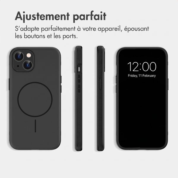 imoshion Coque arrière Color avec Thin MagSafe Ring Apple iPhone 14 / 13 - Noir
