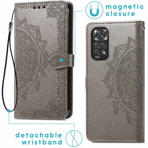 imoshion Etui de télephone Mandala Xiaomi Redmi Note 11 Pro - Gris