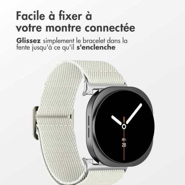 imoshion Bracelet en nylon élastique Samsung Galaxy Watch 8 (40/44mm) / Classic (46mm) - Beige