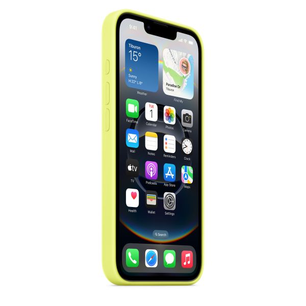 Apple Coque en silicone Apple iPhone 17e / 16e - Neon Yellow