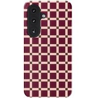 Selencia Coque arrière Vivid avec MagSafe Samsung Galaxy S26 FE - Check This Burgundy