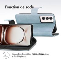 imoshion Étui de télephone portefeuille de luxe Oppo Reno 12 - Bleu clair
