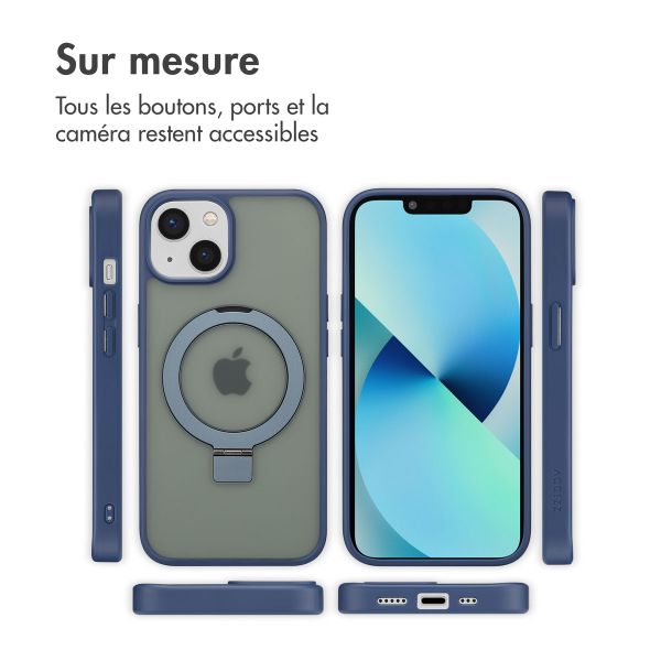 Accezz Coque Ring Stand avec MagSafe Apple iPhone 13 - Bleu