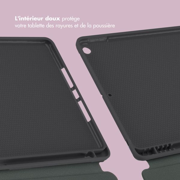 Selencia Coque tablette Vivid Apple iPad 9 (2021) 10.2 pouces / iPad 8 (2020) 10.2 pouces / iPad 7 (2019) 10.2 pouces - Marble Plum
