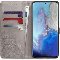 Etui de télephone portefeuille Mandala Samsung Galaxy S20 - Gris
