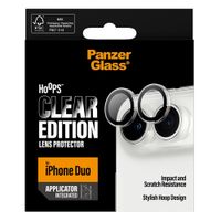 PanzerGlass Hoops Optic Rings Protection caméra Apple iPhone Duo - Clear