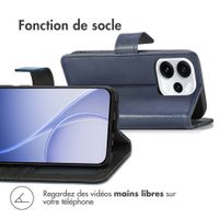 imoshion Étui de télephone portefeuille de luxe Oppo Reno15 F (5G) - Bleu foncé