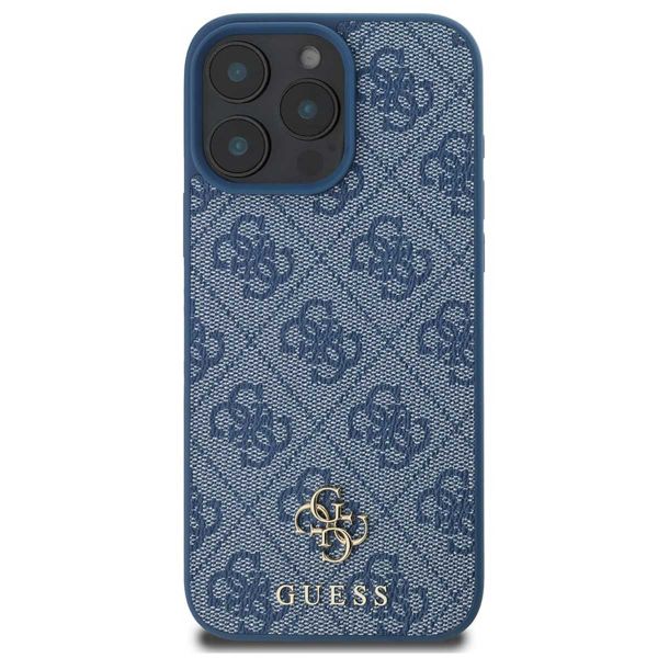 Guess Coque 4G Metal Logo MagSafe Apple iPhone 16 Pro Max - Bleu