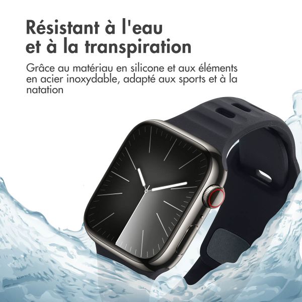 imoshion Bracelet Active Sport en silicone Apple Watch | 44/45/46/49 mm - Noir