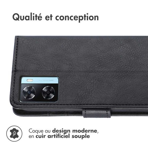 imoshion Étui de télephone portefeuille de luxe Oppo A57(s) - Noir