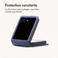 imoshion Étui de télephone portefeuille Luxe Samsung Galaxy Z Flip 8 - Bleu foncé