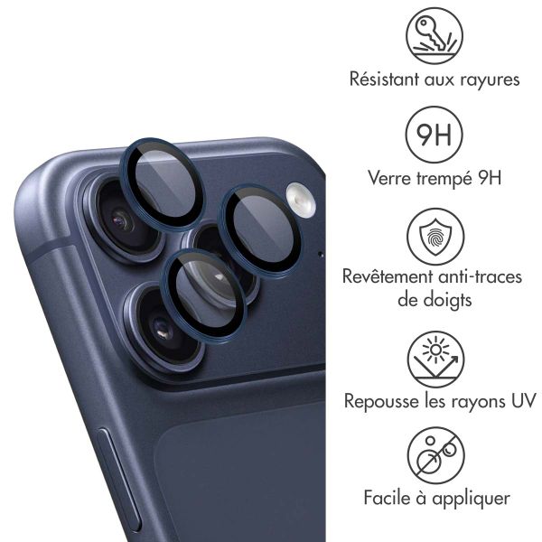 imoshion Protection d'objectif d'appareil photo (pack de 2) Apple iPhone 17 Pro / 17 Pro Max - Bleu Foncé