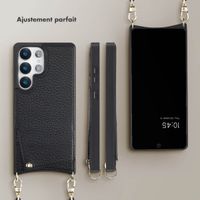 Selencia Coque de télephone Nova avec cordon et porte-cartes Samsung Galaxy S25 Ultra - Noir