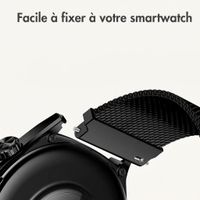 imoshion Bracelet magnétique milanais  - Connexion universelle 20 mm - Noir