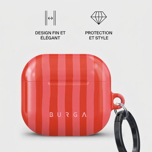 Burga Coque rigide  Apple AirPods 3 - Pomegranate