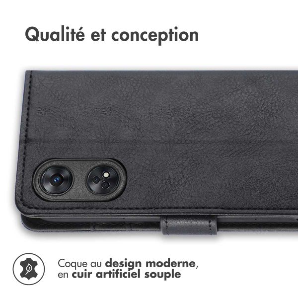 imoshion Étui de télephone portefeuille de luxe Oppo Reno 8 T (4G) - Noir
