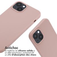 imoshion Coque en silicone avec cordon Apple iPhone 14 Plus - Sand Pink