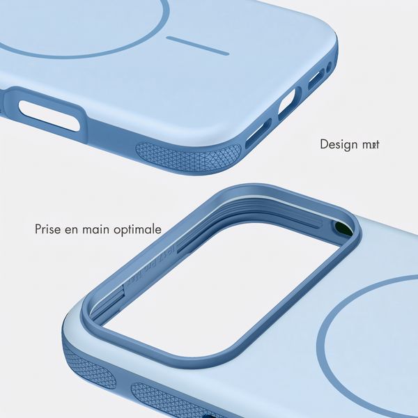 imoshion Coque arrière Color avec Thin MagSafe Ring Apple iPhone 18 Pro / 17 Pro - Bleu clair