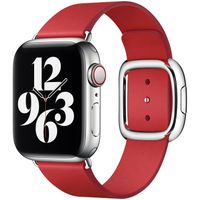 Apple Bracelet Leather Band Modern Buckle Apple Watch | 38/40/41/42 mm - Taille L - Scarlet Red