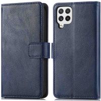 imoshion Étui de télephone portefeuille de luxe Samsung Galaxy M22 / A22 (4G) - Bleu foncé