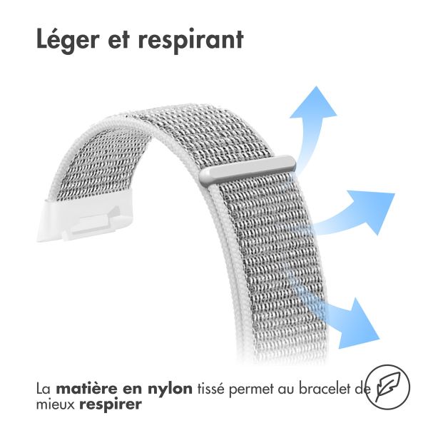 imoshion Bracelet en nylon Fitbit Charge 5 - Taille L - Gris clair