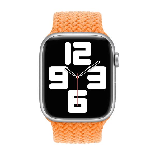Apple Bracelet Solo tressé Apple Watch | 38/40/41/42 mm - Taille 7 - Bright Orange
