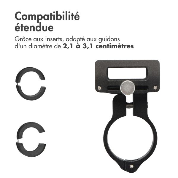 imoshion Mini support de téléphone en aluminium pour vélo - Léger - Universel - Noir