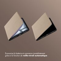 Selencia Coque tablette Riva Apple iPad Air 11 pouces (2026) M4 / (2025) M3 / (2024) M2 / Air 5 (2022) / Air 4 (2020) - Beige