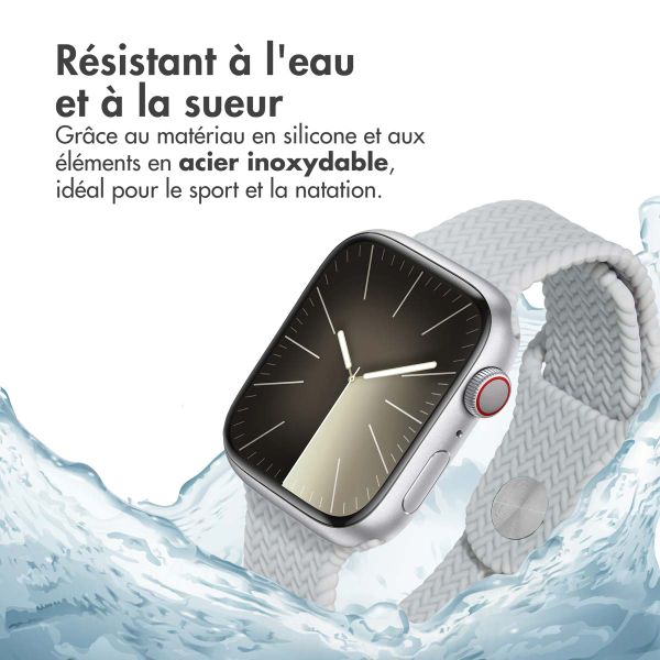 imoshion Bracelet tressé en silicone Apple Watch | 44/45/46/49 mm - Gris