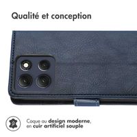imoshion Étui de télephone portefeuille de luxe Motorola Moto G86 - Bleu foncé