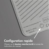 Accezz Porte-cartes en cuir magnétique - Compatible avec Apple Find My - Light Grey