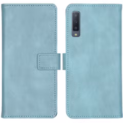 imoshion Étui de télephone portefeuille de luxe Samsung Galaxy A7 (2018) - Bleu clair
