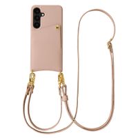 Selencia Coque de télephone Nova avec cordon et porte-cartes Samsung Galaxy S25 / S24 - Dusty Rose