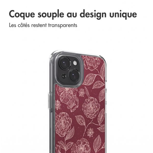 imoshion Coque Design Apple iPhone 15 - Deep Rose