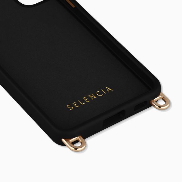 Selencia Coque arrière Rivièra avec MagSafe avec crochets amovibles Samsung Galaxy S23 FE - Velvet Black