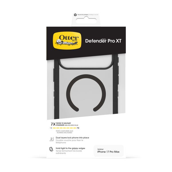OtterBox Coque arrière Defender Pro XT Magnets Apple iPhone 17 Pro Max - Clear / Black