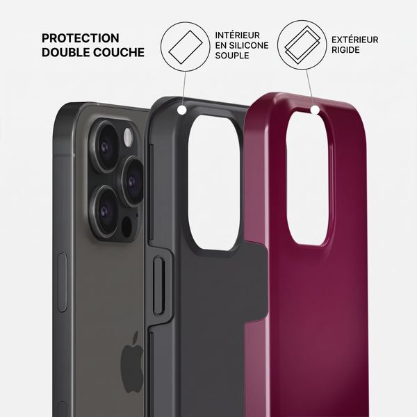 Burga Coque Tough MagSafe Apple iPhone 15 Pro - Dark Cherry