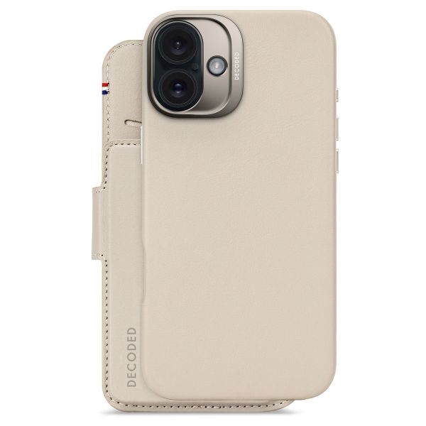Decoded Portefeuille détachable 2 en 1 en cuir MagSafe Apple iPhone 16 Plus - Clay