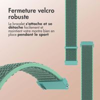 imoshion Bracelet en nylon avec fermeture velcro Samsung Galaxy Watch 7 40/44 mm - Vert menthe