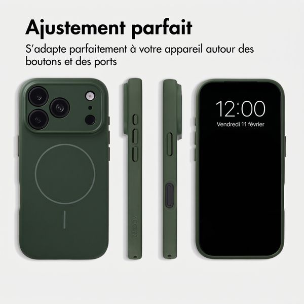 Accezz Coque Grip avec MagSafe Apple iPhone 18 Pro / 17 Pro - Vert foncé