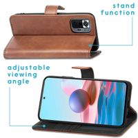 imoshion Étui de télephone portefeuille de luxe Xiaomi Redmi Note 10 Pro - Marron