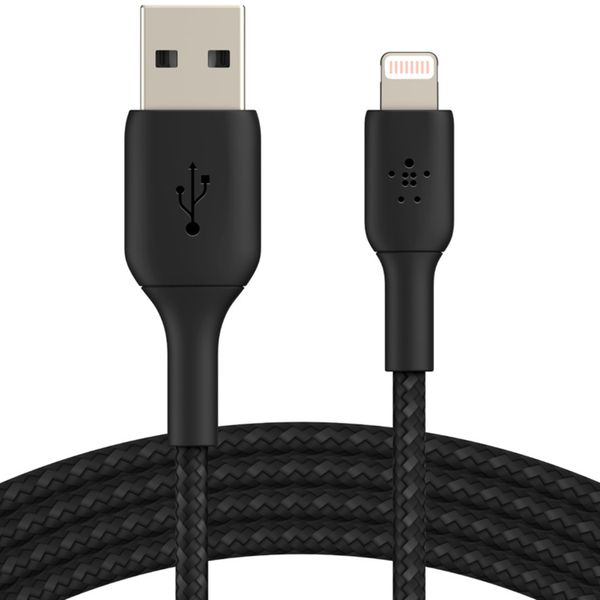 Belkin Câble Lightning vers USB-A tressé BoostCharge Pro - 3 mètres - Noir