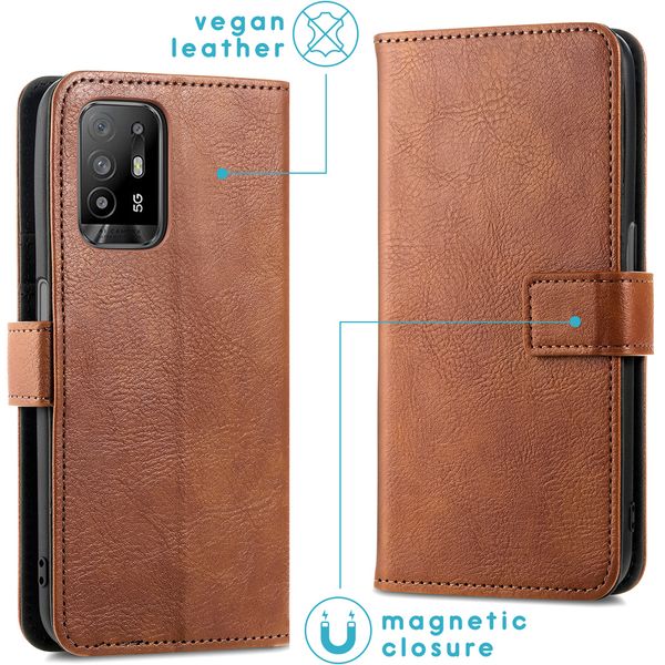 imoshion Étui de télephone portefeuille de luxe Oppo A94 (5G) - Marron