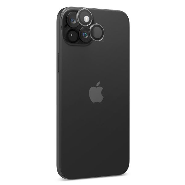 Spigen Optik Pro EZ Fit Lens Protector - Protection d'objectif de caméra (lot de 2) Apple iPhone 15 / 15 Plus - Crystal Clear