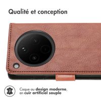 imoshion Étui de télephone portefeuille de luxe Oppo Find X8 - Marron