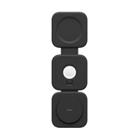 Belkin Station de recharge de voyage sans fil magnétique 3-en-1 avec Qi2 15 W - Noir