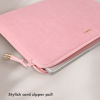 Selencia Pochette ordinateur Corduroy 13-14 pouces - Soft Blush